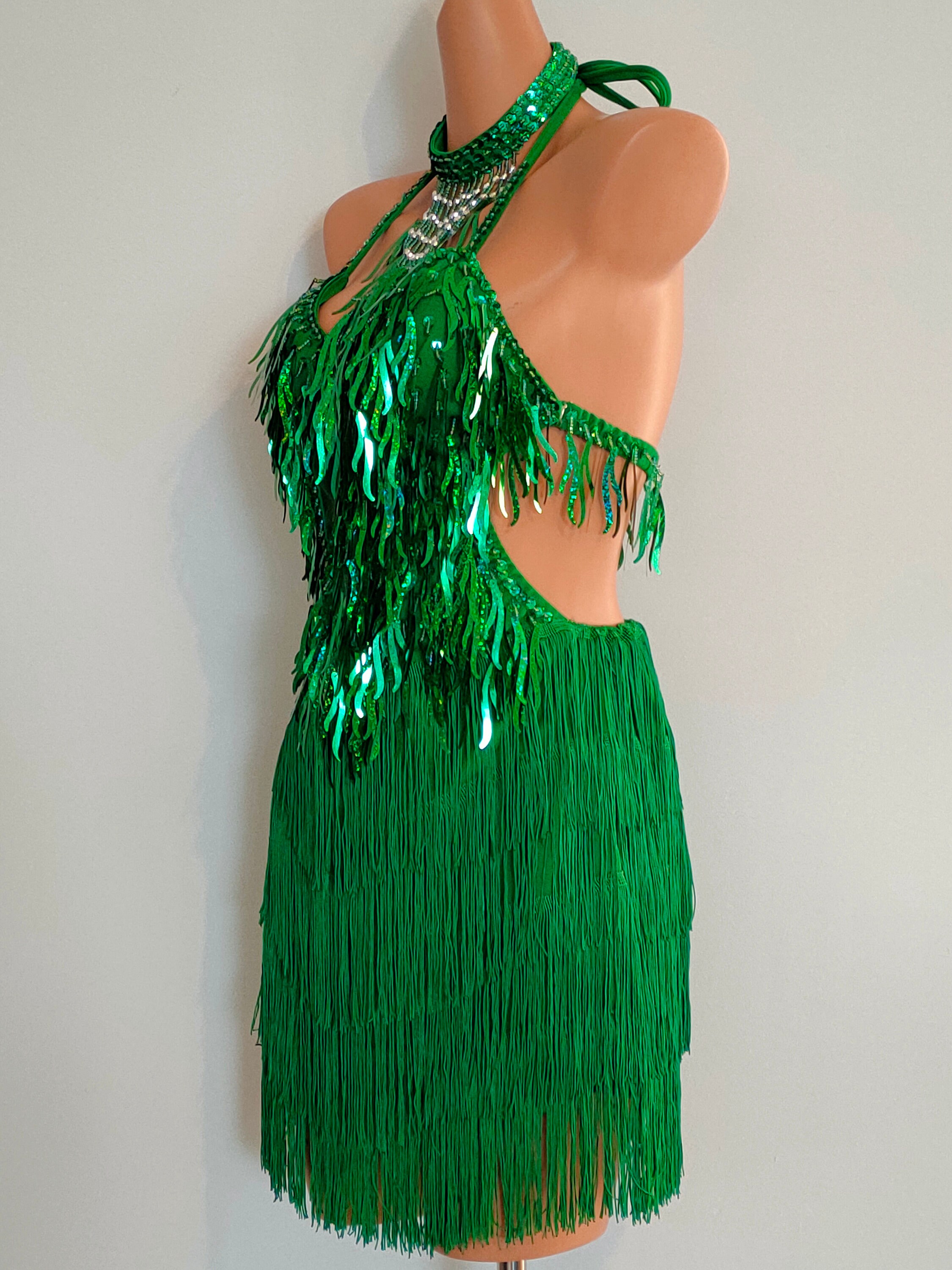 x revolve samba gown in dark green