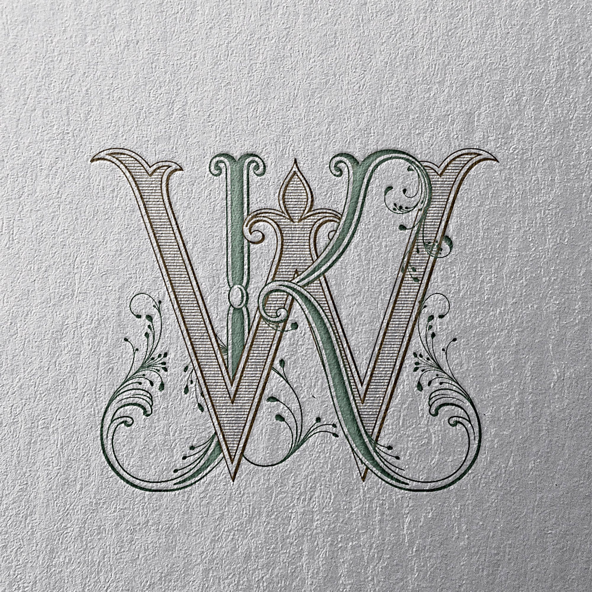 2 Letter Monogram Custom Wedding Monogram Digital Monogram | Etsy