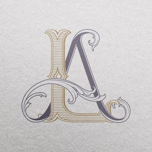 2-Letter Monogram (AL) | Digital Download Only - Wedding Monogram SVG, Personal Logo, Wedding Logo for Wedding Invitations