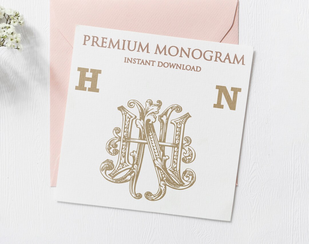 HN NH Wedding Duogram, Wedding Monogram | Wedding Logo | Invitation ...