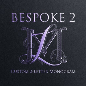 SOB MEDIDA 2 | Monograma de 2 letras - Um desenho digital personalizado de um monograma de letras duplas como um arquivo vetorial, um design de monograma SVG