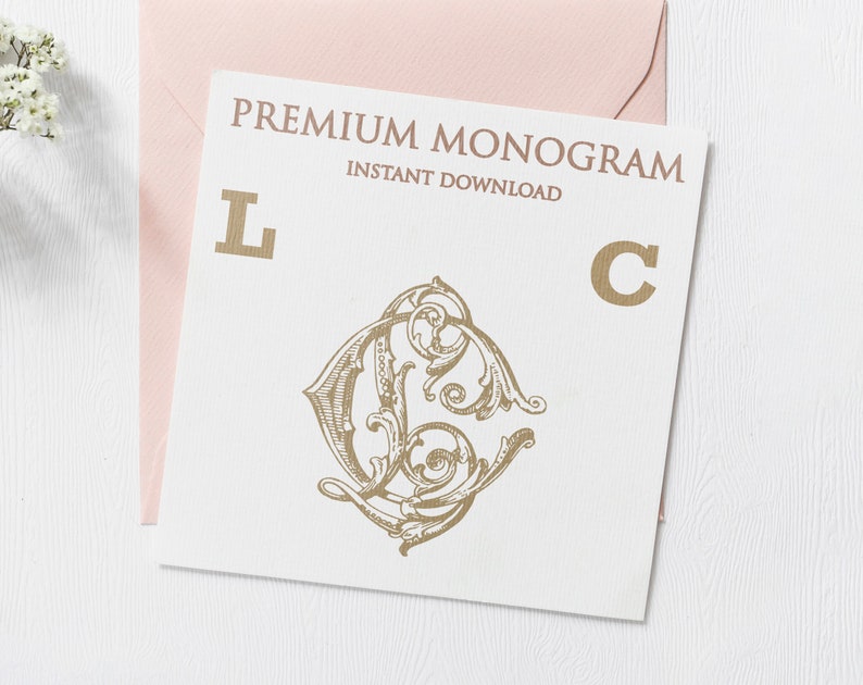 Lcg Monogram LC CL Wedding Duogram, Wedding Monogram | Wedding Logo | Invitation ...