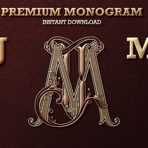 2 Letter Monogram with Letters JM | Digital Download - Wedding Monogram SVG, Personal Logo, Wedding Logo for Wedding Invitations