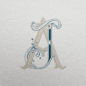 2 Letter Monogram with Letters JA | Digital Download - Wedding Monogram SVG, Personal Logo, Wedding Logo for Wedding Invitations