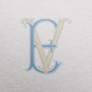2-Letter Monogram (EV) | Digital Download Only - Wedding Monogram SVG, Personal Logo, Wedding Logo for Wedding Invitations