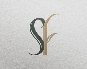 Elegant SF Wedding Monogram: Printable Logo (Digital Download)