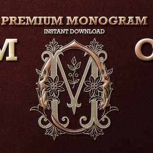 2 Letter Monogram with Letters MO | Digital Download - Wedding Monogram SVG, Personal Logo, Wedding Logo for Wedding Invitations