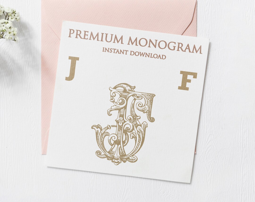 JF FJ Wedding Duogram, Wedding Monogram | Wedding Logo | Invitation ...