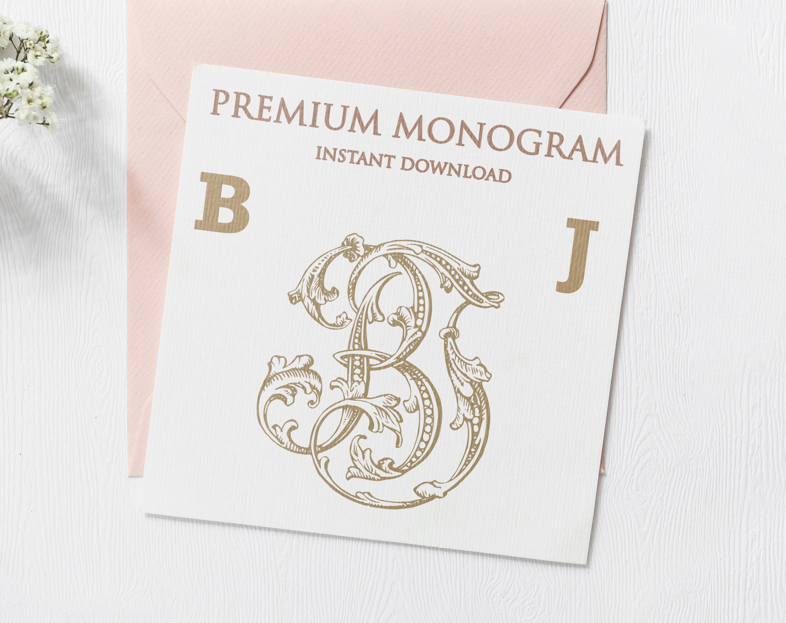 BJ JB Wedding Duogram, Wedding Monogram | Wedding Logo | Invitation ...