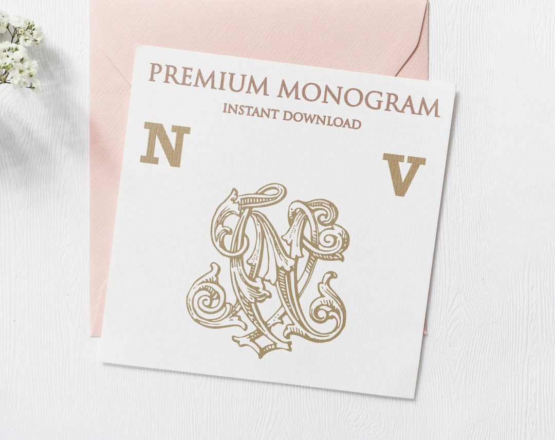 Nv3 R Monogram NV VN V.3 Wedding Duogram, Wedding Monogram | Wedding Logo | Invitation ...