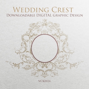 Crista de casamento estilo vitoriano | Um design gráfico vetorial escalável (SVG) pronto para download para enquadrar seu monograma ou iniciais - VCK0024