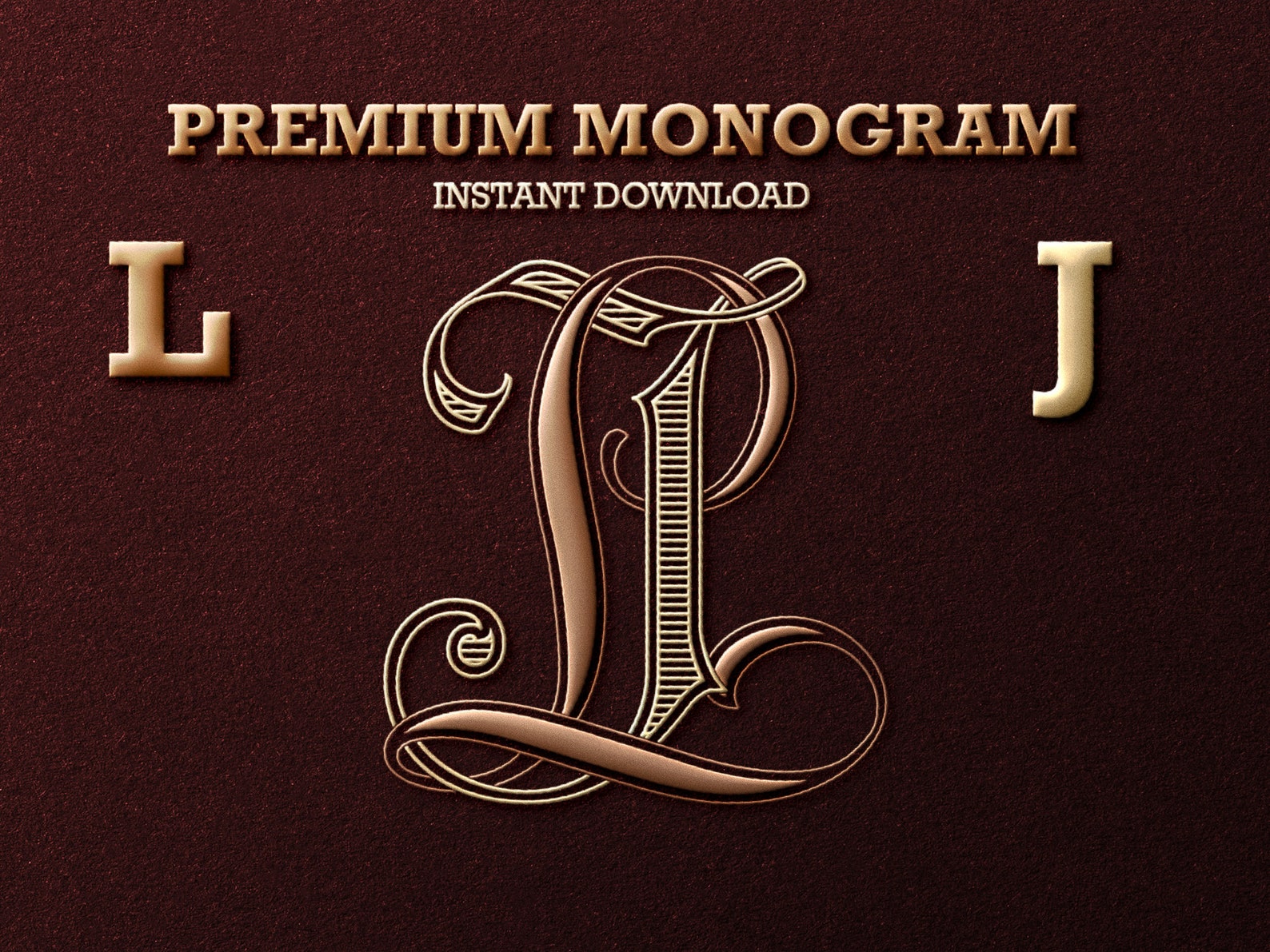 LJ JL Wedding Monogram Duogram SVG Cut File Vector Etsy UK