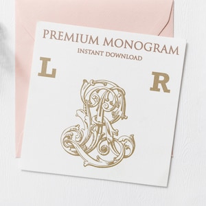 LR RL V.3 Wedding Duogram, Wedding Monogram | Wedding Logo | Invitation Logo | Stationery Letterhead | Home Decor | Family Initials | Crest