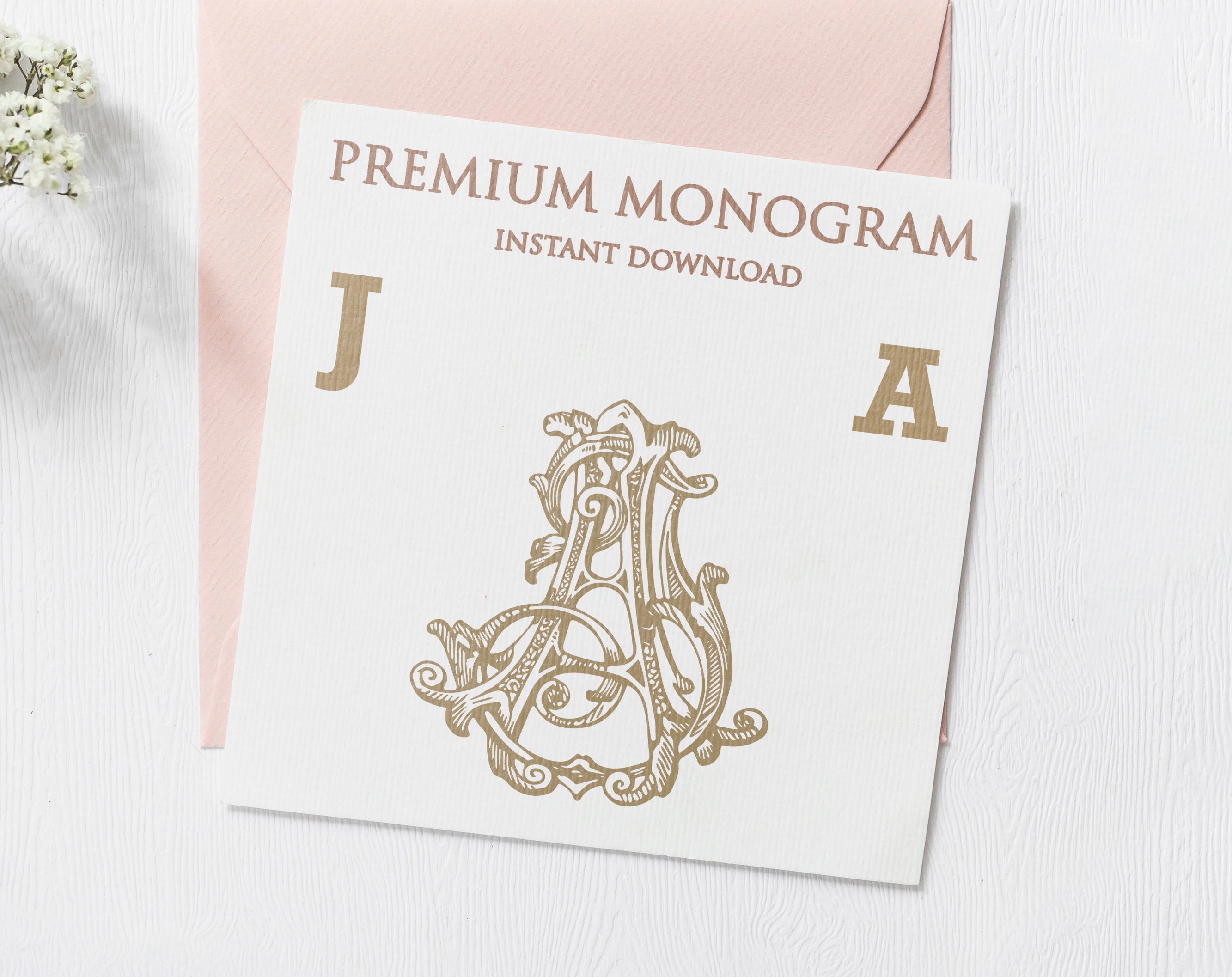 JA AJ Wedding Duogram, Wedding Monogram | Wedding Logo | Invitation ...