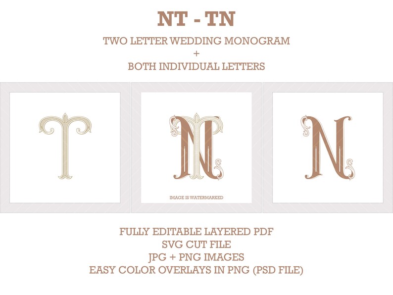 Download Paper Party Kids Monogram Wedding Monogram Nt Tn Wedding Monogram Svg Monogram Wedding Logo 2 Letter Monogram Traditional Wedding Monogram Logo Craft Supplies Tools