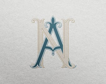Wedding Monogram (AN): Personal Logo (Digital Download)