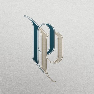 2-Letter Monogram (PP) | Digital Download Only - Wedding Monogram SVG, Personal Logo, Wedding Logo for Wedding Invitations