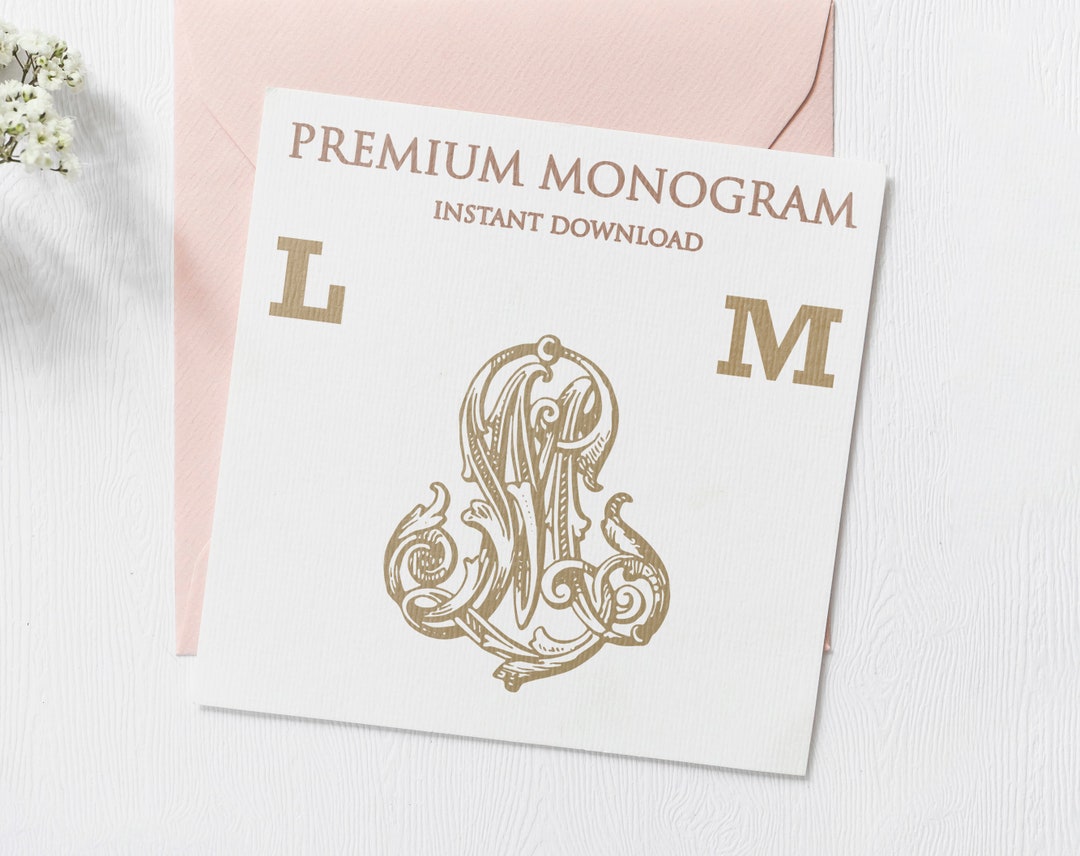 Monogram Lmm LM ML V.3 Wedding Duogram, Wedding Monogram | Wedding Logo | Invitation ...