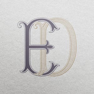 2-Letter Monogram (ED) | Digital Download Only - Wedding Monogram SVG, Personal Logo, Wedding Logo for Wedding Invitations