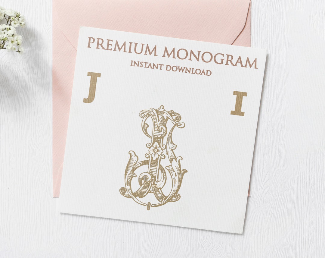 JI IJ Wedding Duogram, Wedding Monogram | Wedding Logo | Invitation ...