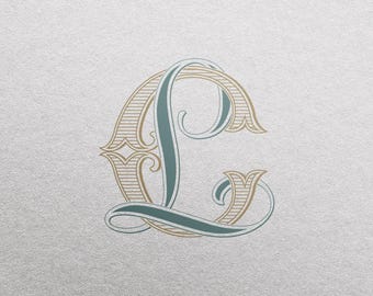 LC Wedding Monogram| Color editable and ready for Canva - scalable vector design for wedding decor, invitations, and personalized gifts