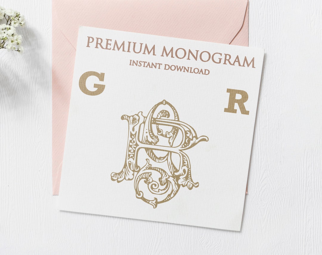 GR RG Wedding Duogram, Wedding Monogram | Wedding Logo | Invitation ...