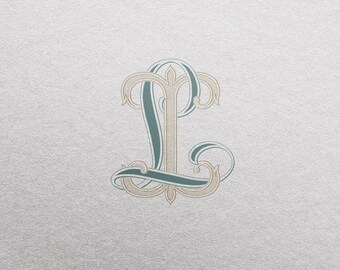 LI Wedding Monogram| Color editable and ready for Canva too - scalable vector design for wedding decor, invitations, and personalized gifts