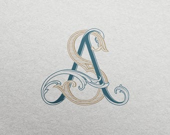 AS Monogram: Elegant Wedding Logo (Digital Download)