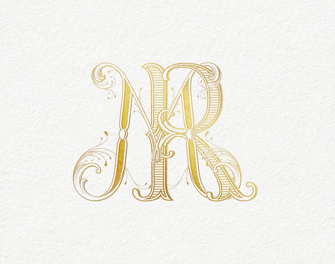 Wedding Monogram SVG With Letters MR | Digital Download - Wedding ...