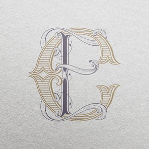 2-Letter Monogram (EC) | Digital Download Only - Wedding Monogram SVG, Personal Logo, Wedding Logo for Wedding Invitations