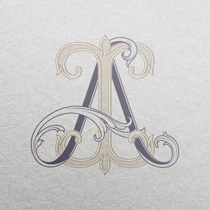 2-Letter Monogram (AI) | Digital Download Only - Wedding Monogram SVG, Personal Logo, Wedding Logo for Wedding Invitations
