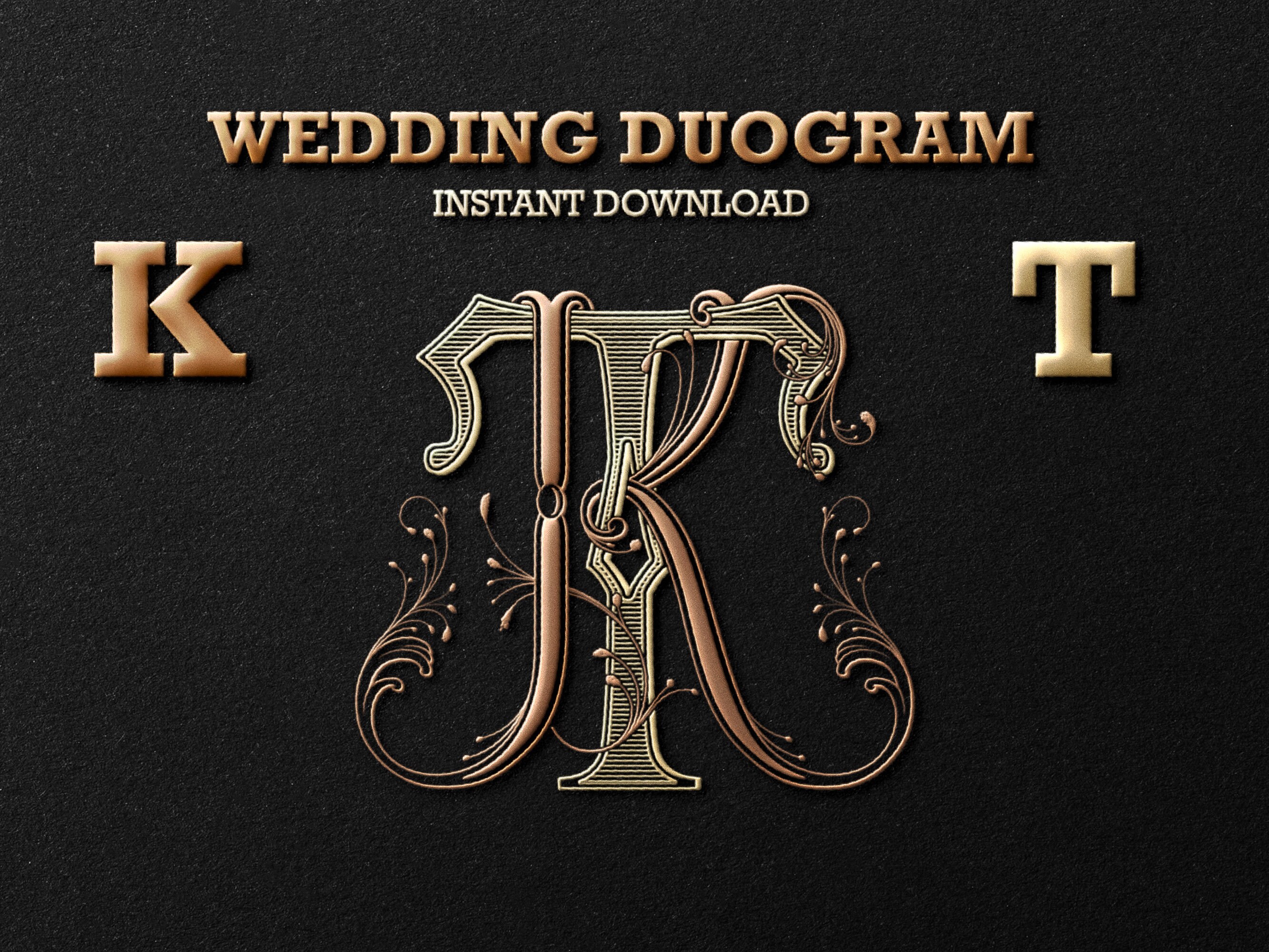Digital Monogram Monogram SVG Wedding Logo Traditional Wedding Monogram ...