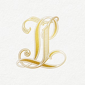 Wedding Monogram with Initials LJ | Color editable vector design for wedding invitations, personalized gifts, and decor