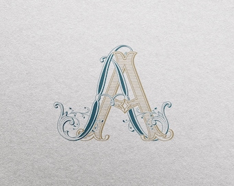 AA Wedding Monogram | Color editable and ready for Canva too - scalable vector design for wedding invitations, personalized gifts, and decor