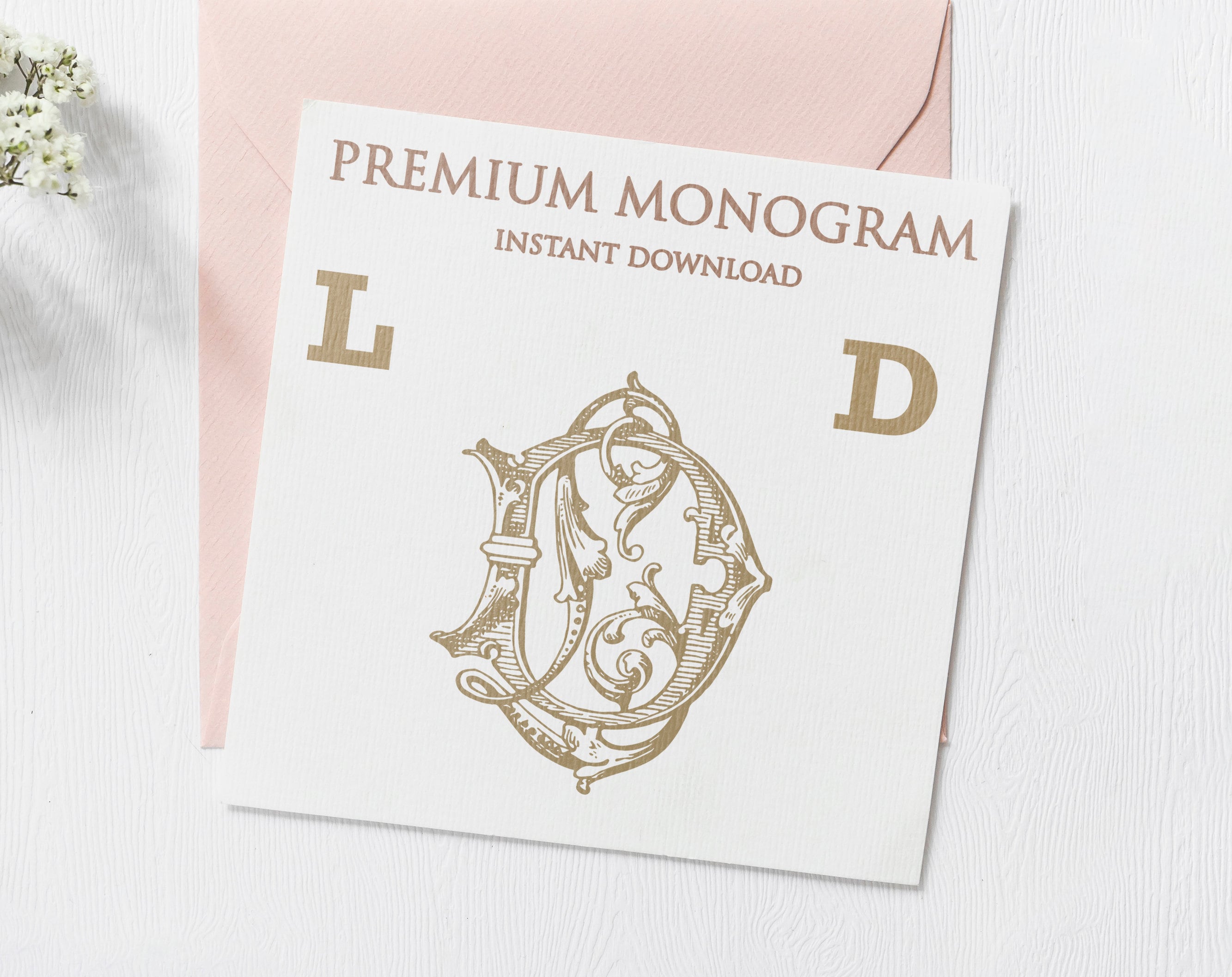 LD DL Wedding Duogram, Wedding Monogram | Wedding Logo | Invitation ...