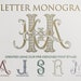 Made to Order 3 Letter Monogram - Created Using Pre-Designed Fonts,  Wedding Monogram, Digital Monogram SVG, Vector Cut file 