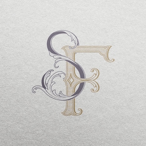 2-Letter Monogram (SF) | Digital Download Only - Wedding Monogram SVG, Personal Logo, Wedding Logo for Wedding Invitations