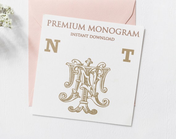 MG GM Wedding Duogram, Wedding Monogram | Wedding Logo | Invitation Logo |  Stationery Letterhead | Home Decor | Family Initials | Crest
