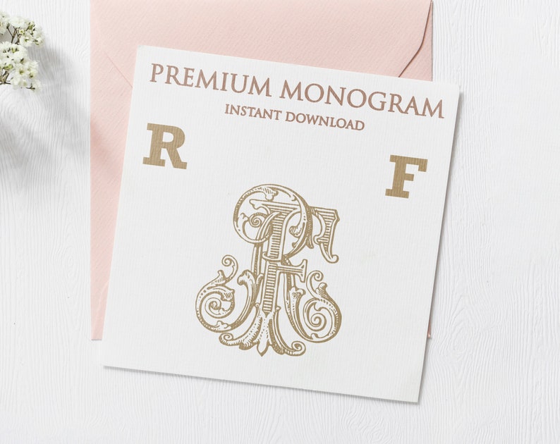 RF FR Wedding Duogram, Wedding Monogram | Wedding Logo | Invitation ...