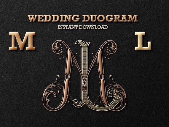 Buy Wedding Logo Wedding Monogram Digital Download MM Online in