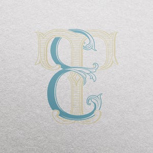 2-Letter Monogram (ET) | Digital Download Only - Wedding Monogram SVG, Personal Logo, Wedding Logo for Wedding Invitations