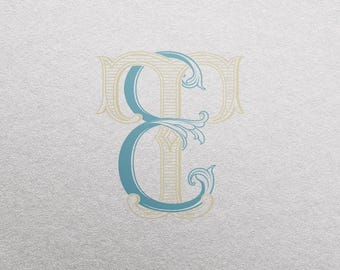 ET Monogram: Elegant Wedding Logo (Digital Download)