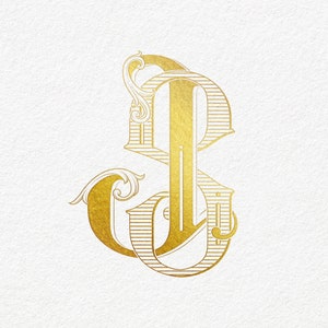 Wedding Monogram SVG with Initials JS | Color editable vector design for wedding invitations, personalized gifts, and decor