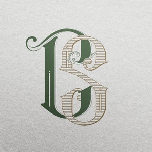 Wedding Monogram or Personal Logo with Initials CS | Color editable vector design for wedding invitations, personalized gifts, and decor