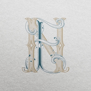 2-Letter Monogram (EN) | Digital Download Only - Wedding Monogram SVG, Personal Logo, Wedding Logo for Wedding Invitations