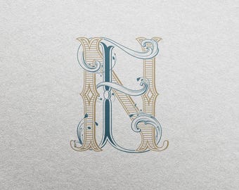 Wedding Monogram Logo (EN): Elegant Initial Design (Digital Download)