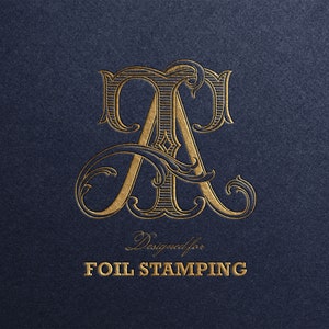 Wedding Monogram SVG - AT | the Letters A & T Are Combined as a Color ...