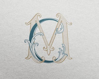 Wedding Monogram Initials CM: Editable Vector Design (Digital Download)