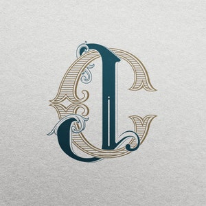 2 Letter Monogram with Letters JC | Digital Download - Wedding Monogram SVG, Personal Logo, Wedding Logo for Wedding Invitations