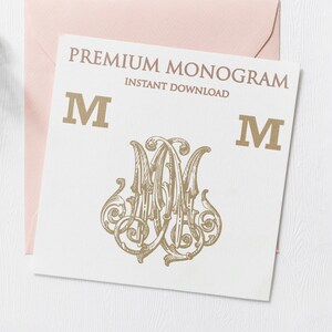 MM MM Wedding Duogram, Wedding Monogram | Wedding Logo | Invitation Logo | Stationery Letterhead | Home Decor | Family Initials | Crest